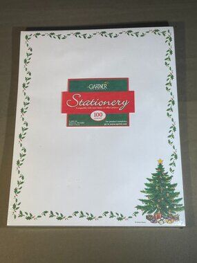 Gartner Studios New Pack of 100 Christmas Stationary (Printer Compatible) #802